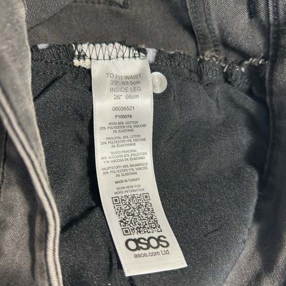 NWT ASOS Black Skinny Jeans Sz 26 - Picture 12 of 12